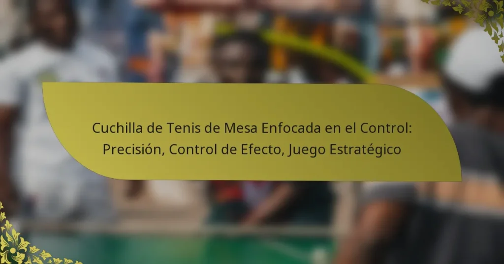 Cuchilla de Tenis de Mesa Enfocada en el Control: Precisión, Control de Efecto, Juego Estratégico