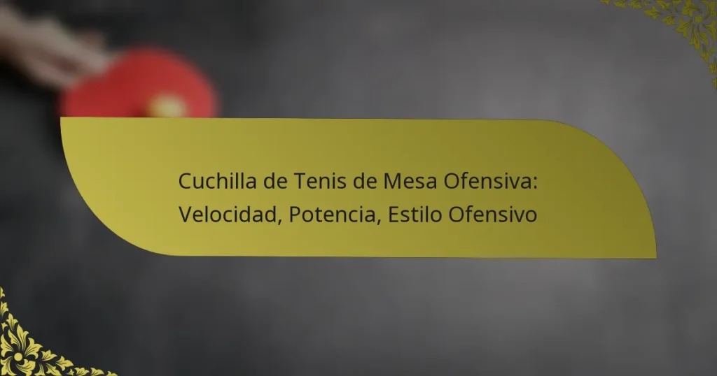 Cuchilla de Tenis de Mesa Ofensiva: Velocidad, Potencia, Estilo Ofensivo